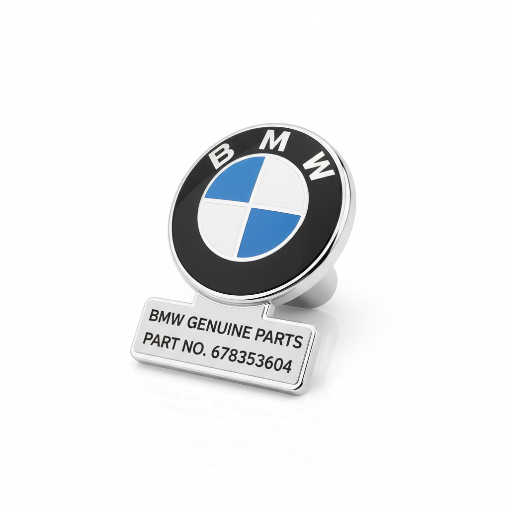 BMW Genuine Front Hood Emblem – Part No. 678353604