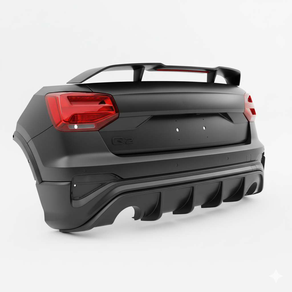 Genuine Audi Q2 Rear Bumper with Spoiler (2018 Model)