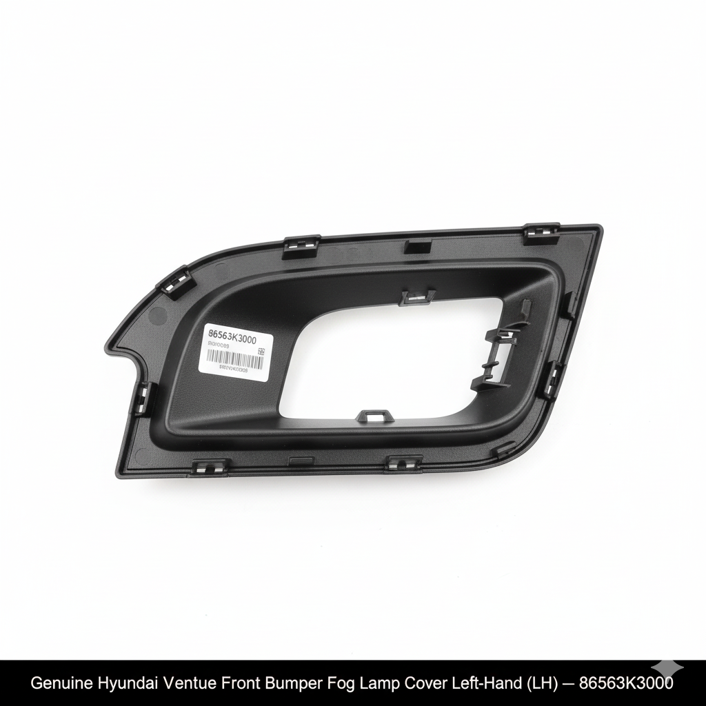 Genuine Hyundai Venue Front Bumper Fog Lamp Cover Left-Hand (LH) – 86563K3000