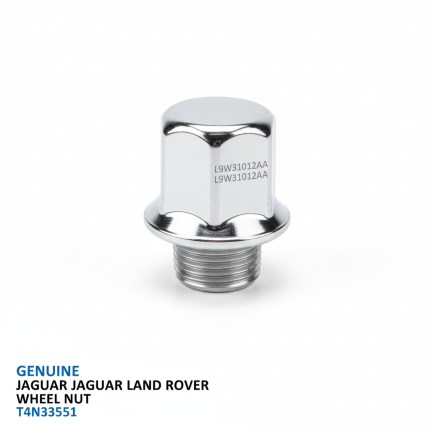 Genuine Jaguar Land Rover Wheel Nut L9W31012AA / T4N33551 – OEM Alloy Wheel Lug Nut | Secure Fit & Corrosion-Resistant Finish