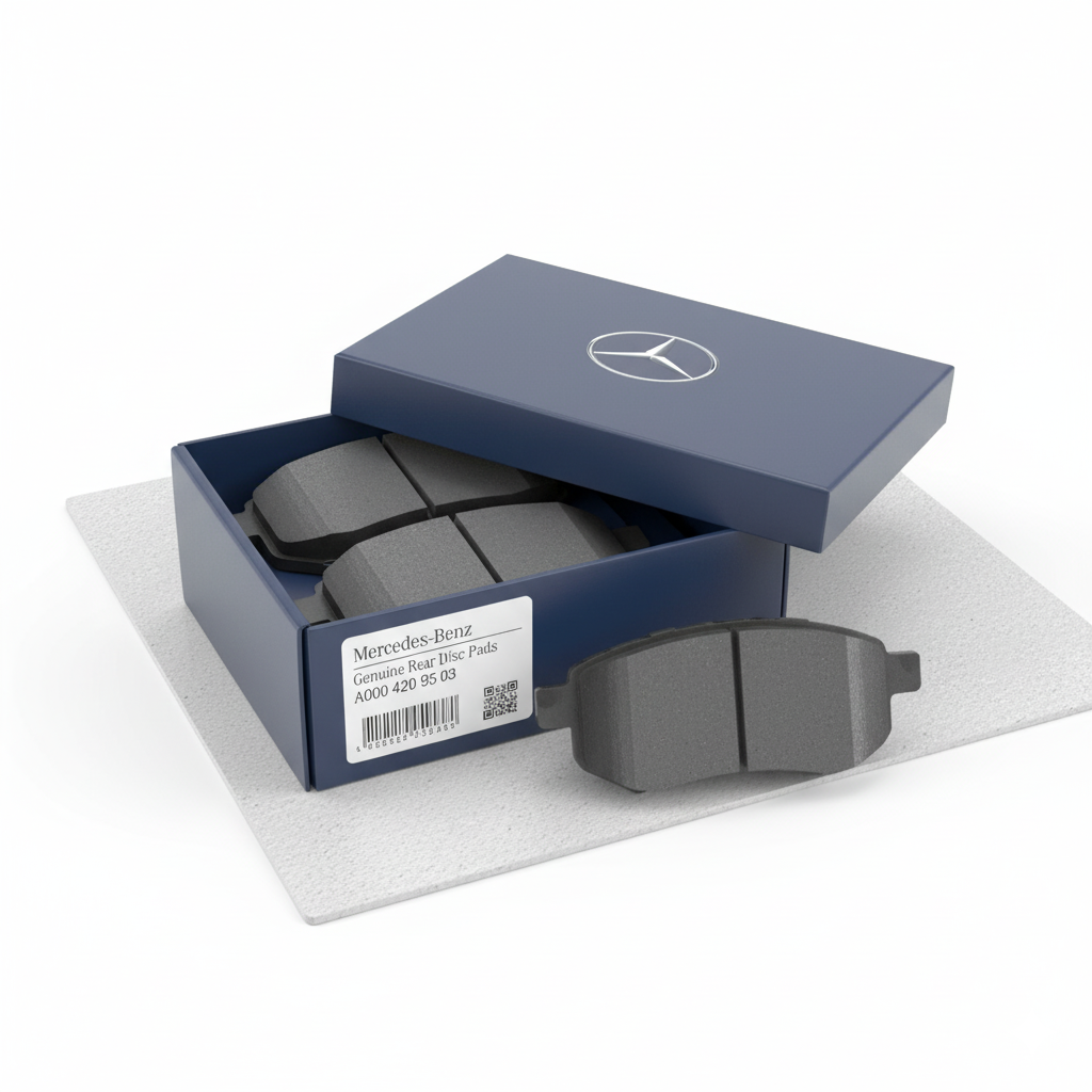 Genuine Mercedes Front Brake Pads & Wear Sensor A000 420 95 03