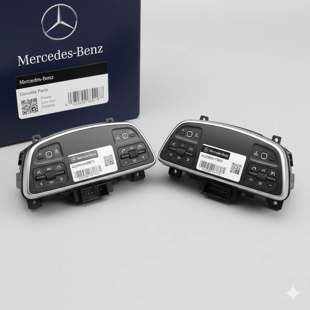 OEM Mercedes Steering Wheel Switch Block Set
