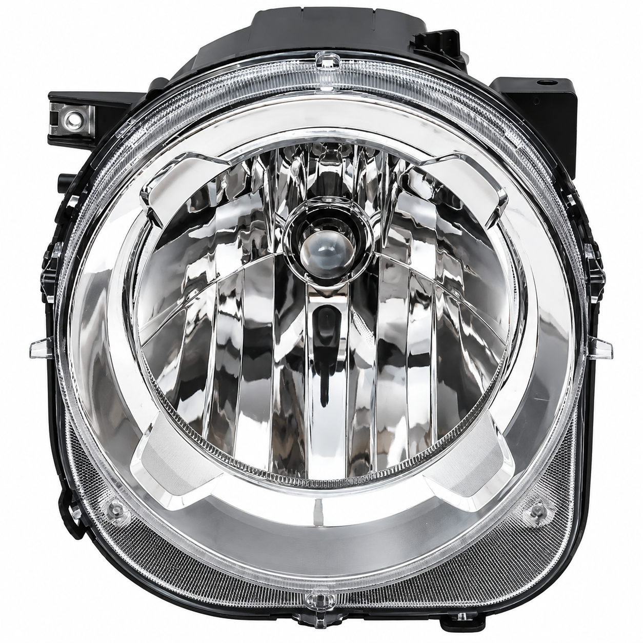 Chrome Circular Automotive Headlight Assembly
